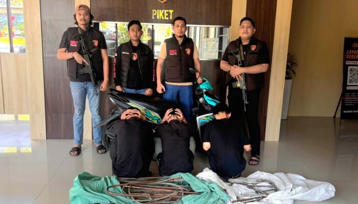 Respon Cepat, Tim Resmob Jatanras Polda Sulbar Tangkap ki 3 Pelaku Pencurian Tembaga Menara PLN