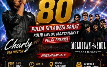 Gebyar HUT Bhayangkara ke‑80 Polda Sulbar: Charly Eks ST12 Siap Guncang ki Stadion Manakarra 1 Juli 2026, Gratis untuk Semua!