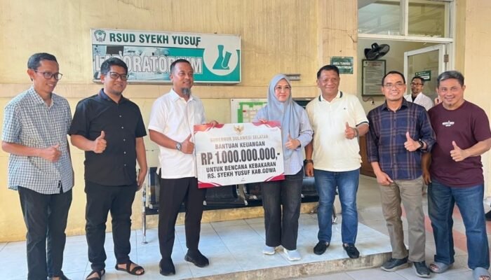 Pasca Kebakaran, RSUD Syekh Yusuf dapat Ki Bantuan Keuangan 1 Miliar dari Pemprov Sulsel