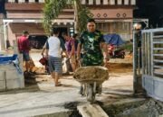 Babinsa Koramil 1406-01/Tempe dan Warga Bergotong Royong Timbun Pondasi Masjid Taqwa Grand Hill