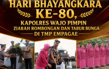 Jelang Hari Bhayangkara ke-80, Kapolres Wajo Pimpin Ziarah Rombongan dan Tabur Bunga di TMP Empagae
