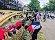 Koramil Pammana Gandeng Sispala SMAN 9 Wajo Gelar Karya Bakti, Bersihkan Saluran Air Cegah Banjir