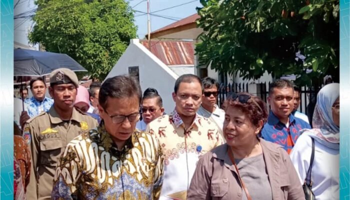 Camat, Tamalate Dampingi ki Kunker Menkes RI ke Kompleks Kusta Jongaya Makassar