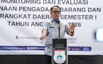 Monev Pengadaan Semester I 2026, Sekda Sulbar Tegaskan ki Transparansi dan Akuntabilitas