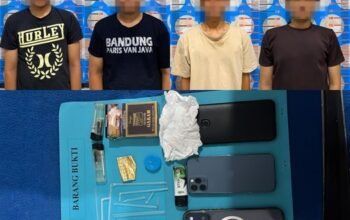Diduga Terlibat Transaksi Sabu, Empat Pemuda Diamankan ki Satresnarkoba Polres Majene