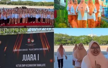 Tauwwa, DWP Tamalate Hadiri Senam Pagi dan Kerja Bakti yang Digelar DWP Pemkot Makassar 