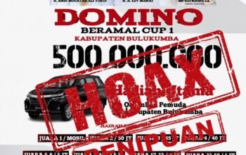 Matemija, Diduga Modus Penipuan, Pemkab Bulukumba Imbau Masyarakat Waspadai Flyer Turnamen Domino Berhadiah Rp500 Juta