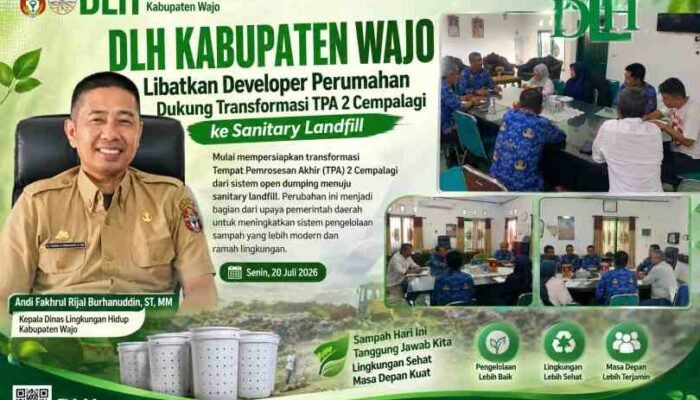 DLH Wajo Libatkan Developer Perumahan Dukung Transformasi TPA 2 Cempalagi ke Sanitary Landfill