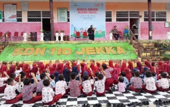 Semarak Hari Anak Nasional di Sinjai, Gerakan Literasi dan Kampanye Anti-Bullying Warnai SDN 110 Jekka