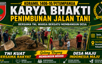 Koramil Pitumpanua dan Warga Timbun Jalan Tani di Wajo, Akses Petani Kini Lebih Baik