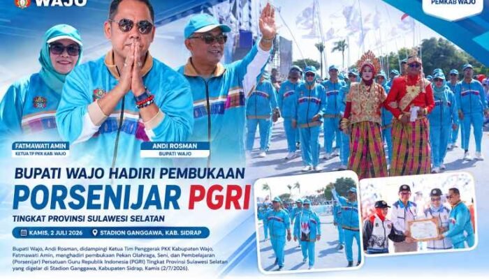 Andi Rosman Ajak Kontingen PGRI Wajo Junjung Sportivitas dan Harumkan Nama Daerah di Porsenijar Sulsel