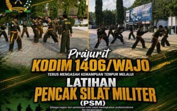 Profesional dan Tangguh, Prajurit Kodim 1406/Wajo Rutin Asah Kemampuan Tempur Lewat Latihan PSM