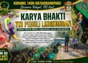 Koramil Sabbangparu Bersama Warga Bersihkan Saluran Irigasi di Depan Masjid Al Muhajirin