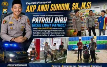 Polsek Pitumpanua Gelar Patroli Blue Light di Titik Rawan, Warga Diimbau Tingkatkan Kewaspadaan