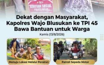 Wujud Kepedulian Polri, Kapolres Wajo Blusukan ke TPI 45 Bawa Bantuan untuk Warga
