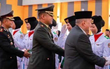 Jelang HUT RI ke-81, Dandim 1406/Wajo Ikuti Pengukuhan 70 Anggota Paskibraka Tahun 2026
