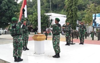 Awali Pekan dengan Semangat Pengabdian, Kodim 1406/Wajo Gelar Upacara Bendera Rutin