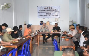 Coffee Morning Perdana ki Tauwwa Awak Media Bersama Kapolres Bulukumba AKBP Stephanus Luckyto