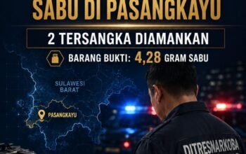 Ditresnarkoba Polda Sulbar Ungkap Dua Kasus Sabu di Pasangkayu, Sita 4,28 Gram Barang Bukti