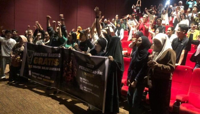 Addeh… Tangkis mi, DPW PBB Sulsel Borongki Satu Bioskop Nonton Film Toko Perlengkapan Mayat