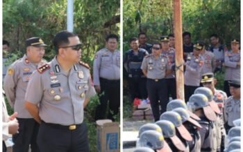 Kapolres AKBP Luckyto Pantau ki Latihan Anggota  Dalmas Polres Bulukumba