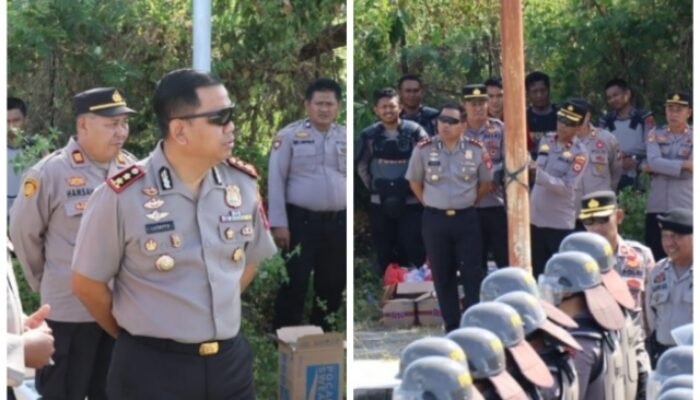 Kapolres AKBP Luckyto Pantau ki Latihan Anggota  Dalmas Polres Bulukumba