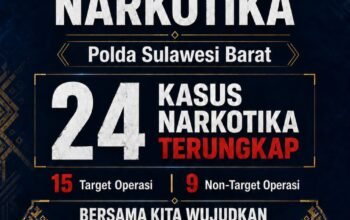 Polda Sulbar Intensifkan ki Operasi Antik Marano 2026, 24 Kasus Narkotika Terungkap