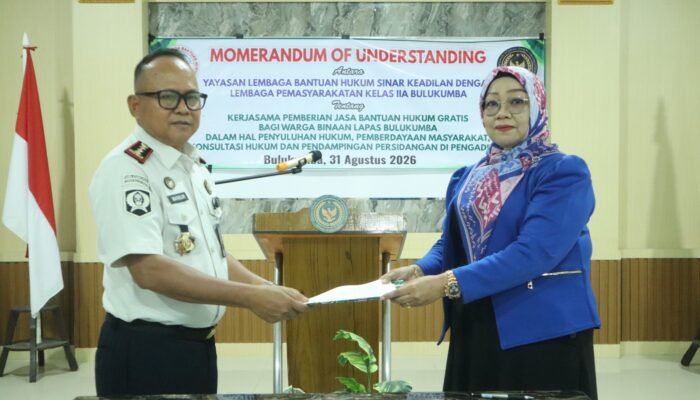 Mantap Tauwwa, Lapas Bulukumba  Kerja Sama ki dengan LBH Sinar Keadilan.