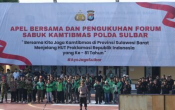 Sabuk Kamtibmas Polda Sulbar, Gandeng ki Komunitas Jaga Kondusivitas Jelang HUT RI ke-81