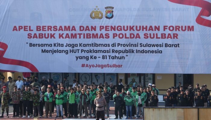 Sabuk Kamtibmas Polda Sulbar, Gandeng ki Komunitas Jaga Kondusivitas Jelang HUT RI ke-81