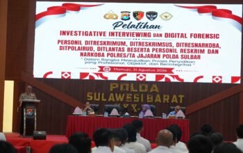 Buka Pelatihan Investigative Interviewing dan Digital Forensic, Kapolda Sulbar Dorong ki Penyidik Lebih Cerdas, Objektif dan Berintegritas