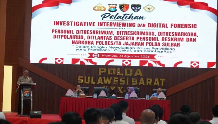 Buka Pelatihan Investigative Interviewing dan Digital Forensic, Kapolda Sulbar Dorong ki Penyidik Lebih Cerdas, Objektif dan Berintegritas