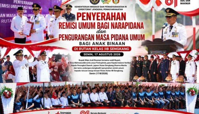 Kado Kemerdekaan, 155 Warga Binaan Rutan Sengkang Terima Remisi, 2 Langsung Bebas