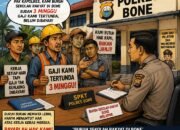 Paressai, Merasa Tidak Ada Kejelasan Upah Mereka Dibayarkan, Buruh Sekolah Rakyat Melapor di Polres Bone
