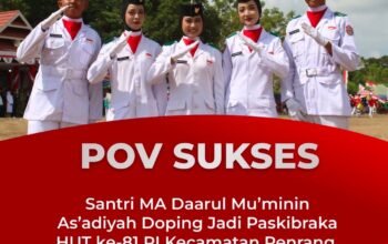 Lima Santri MA Daarul Mu’minin As’adiyah Doping Sukses Jadi Paskibraka HUT ke-81 RI di Penrang