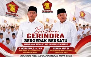 Herman Arif Resmi Jadi Sekretaris DPC Gerindra Wajo, Siap Perkuat Konsolidasi Partai
