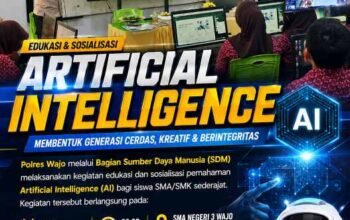 Polres Wajo Sosialisasi Pemahaman Artificial Intelligence bagi Siswa SMAN 3 Wajo