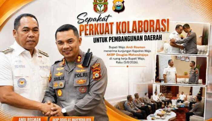 Bupati Wajo dan Kapolres Sepakat Perkuat Kolaborasi untuk Pembangunan Daerah