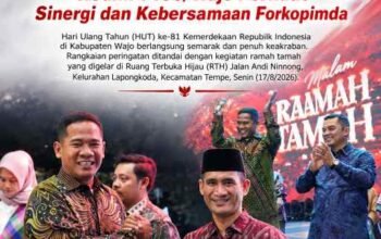 Peringatan HUT ke-81 RI, Kodim 1406/Wajo Perkuat Sinergi dan Kebersamaan Forkopimda