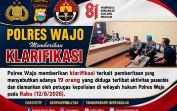 Polres Wajo Klarifikasi Pemberitaan Terkait 19 Orang yang Disebut Diduga Terlibat Aktivitas Passobis