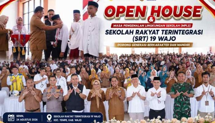 Bupati Wajo Buka Open House dan MPLS SRT 19 Wajo, Dorong Generasi Berkarakter dan Mandiri