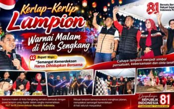 Kerlap-Kerlip Lampion Warnai Malam di Sengkang, Bupati Wajo: Semangat Kemerdekaan Harus Dihidupkan Bersama