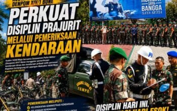Kodim 1406/Wajo dan Denpom XIV/1 Bone Perkuat Disiplin Lewat Pemeriksaan Kendaraan