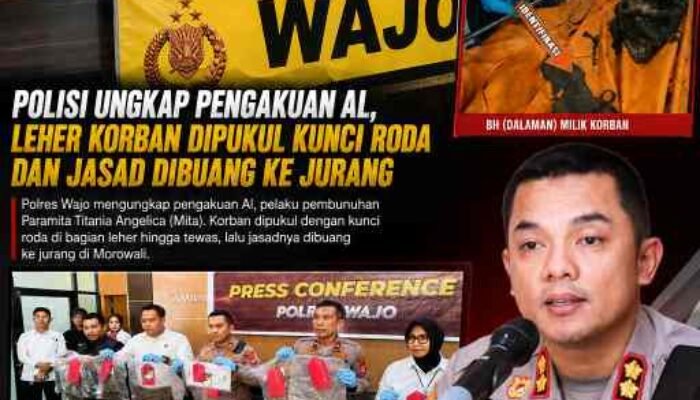 Press Conference Polres Wajo Ungkap Misteri Hilangnya Mita, Polisi Sebut Korban Dibunuh Sopir Travel karena Sakit Hati