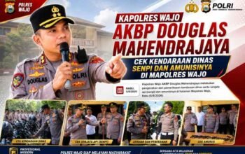Kapolres Wajo Periksa Kendaraan Dinas dan Senpi, Tekankan Disiplin serta Tanggung Jawab Personel