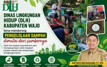 DLH Wajo Dorong OPD Kelola Sampah dari Sumber, Pasang Biopori hingga Sediakan Penampungan Botol Plastik