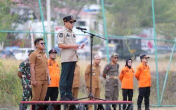 Sekda Junda Pimpin Apel Satgas Karhutlah Sulbar, Tekankan ki Pentingnya Sinergi Lintas Instansi