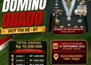 Turnamen Domino Orado Meriahkan HUT TNI ke-81, Total Hadiah Rp10,5 Juta