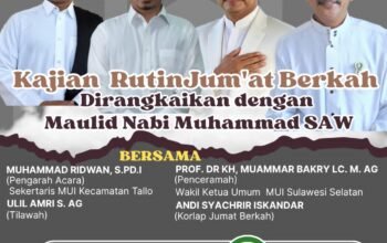 Anne minne, Jumat Berkah Dirangkaikan dengan Maulid Nabi Muhammad SAW, di Warkop Om Mail Tallo Makassar. 