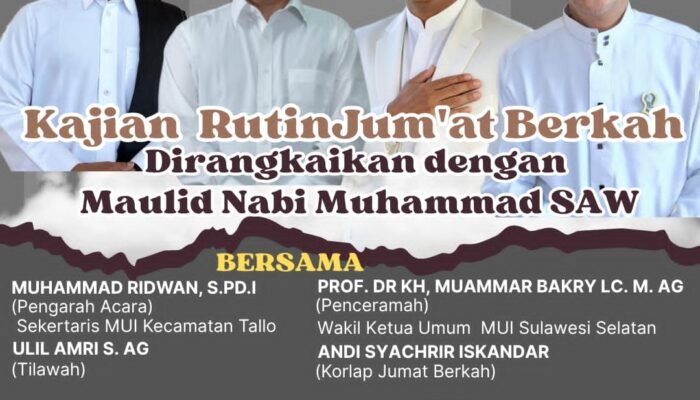 Anne minne, Jumat Berkah Dirangkaikan dengan Maulid Nabi Muhammad SAW, di Warkop Om Mail Tallo Makassar. 